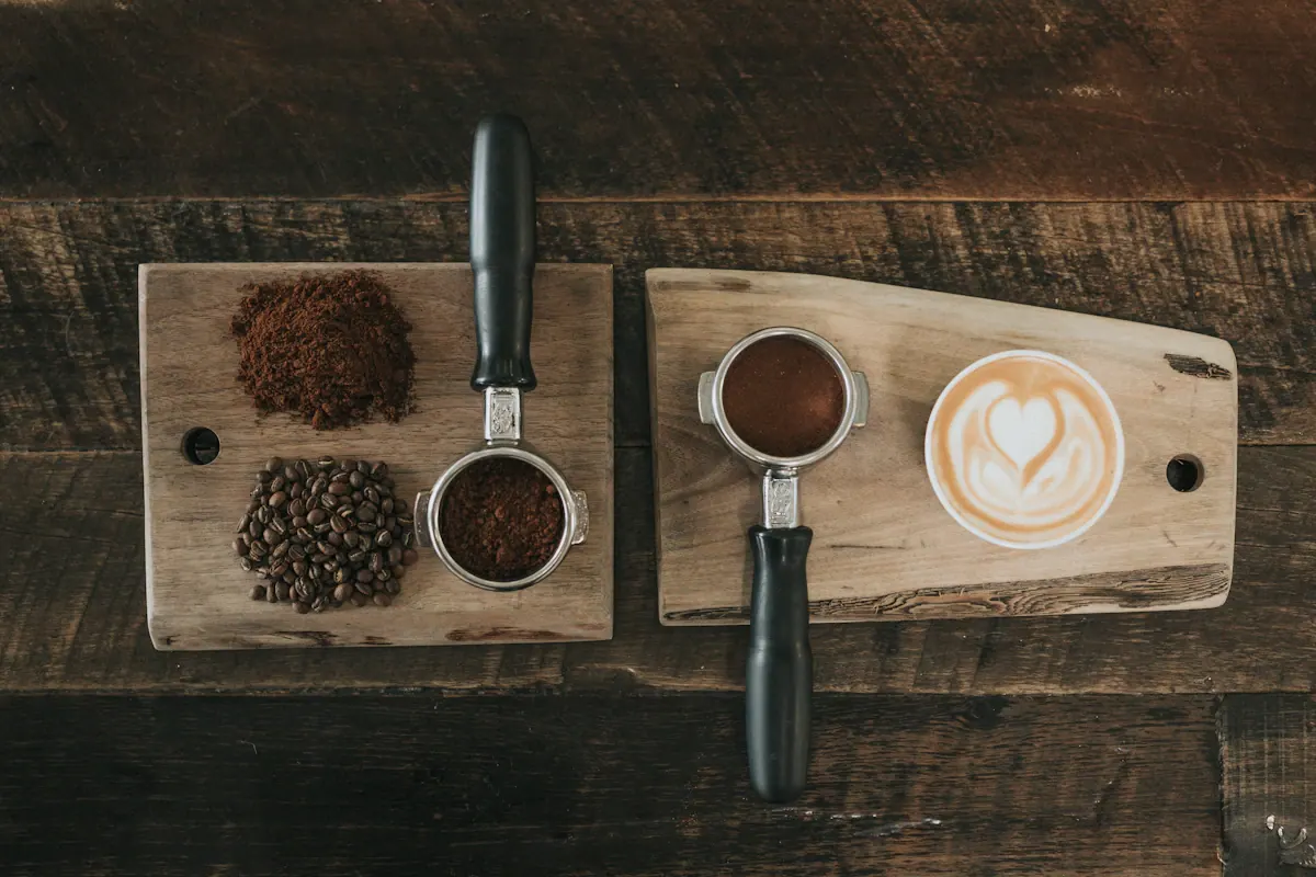 Método pour over sendo preparado