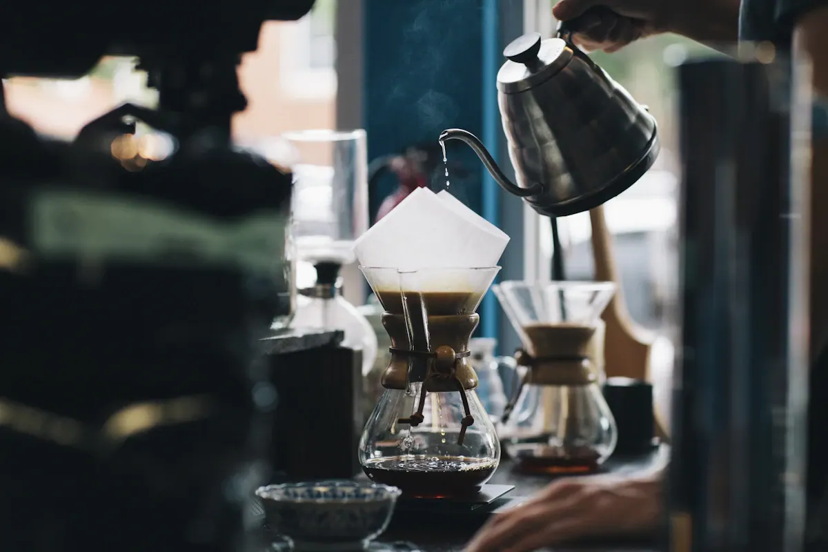 Xícara de café Geisha com notas florais