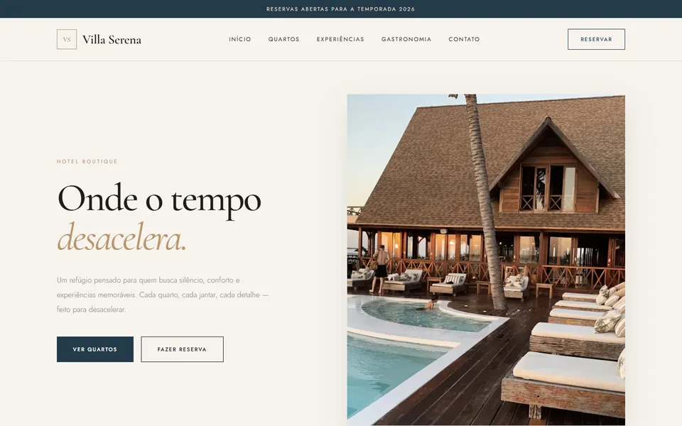 Design do modelo Villa Serena