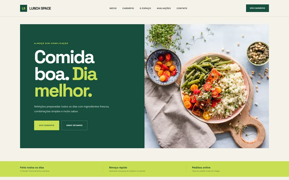 Design do modelo Lunch Space